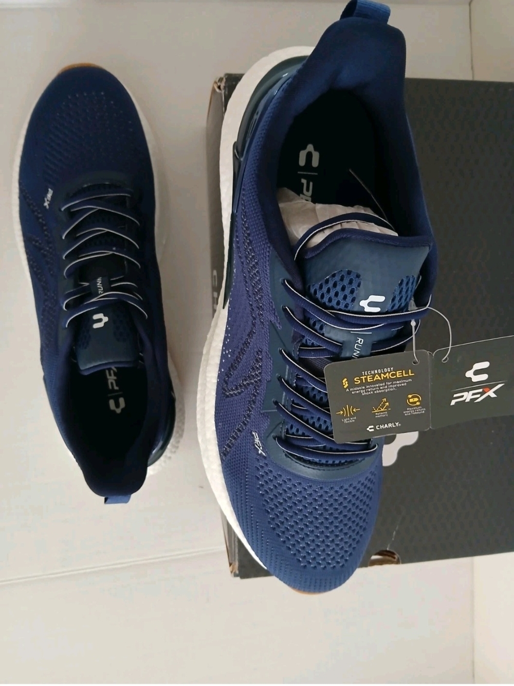 Charly Men's Electrico Running Shoe Navy Color New Sizes 9.5  $45 - Picture 8 of 12